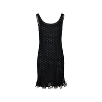 Robe nuisette en tulle à volants - Black