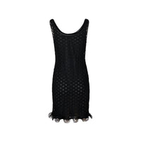 Robe nuisette en tulle à volants - Black