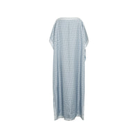 Cape longue à motif monogramme en soie - Pale Blue