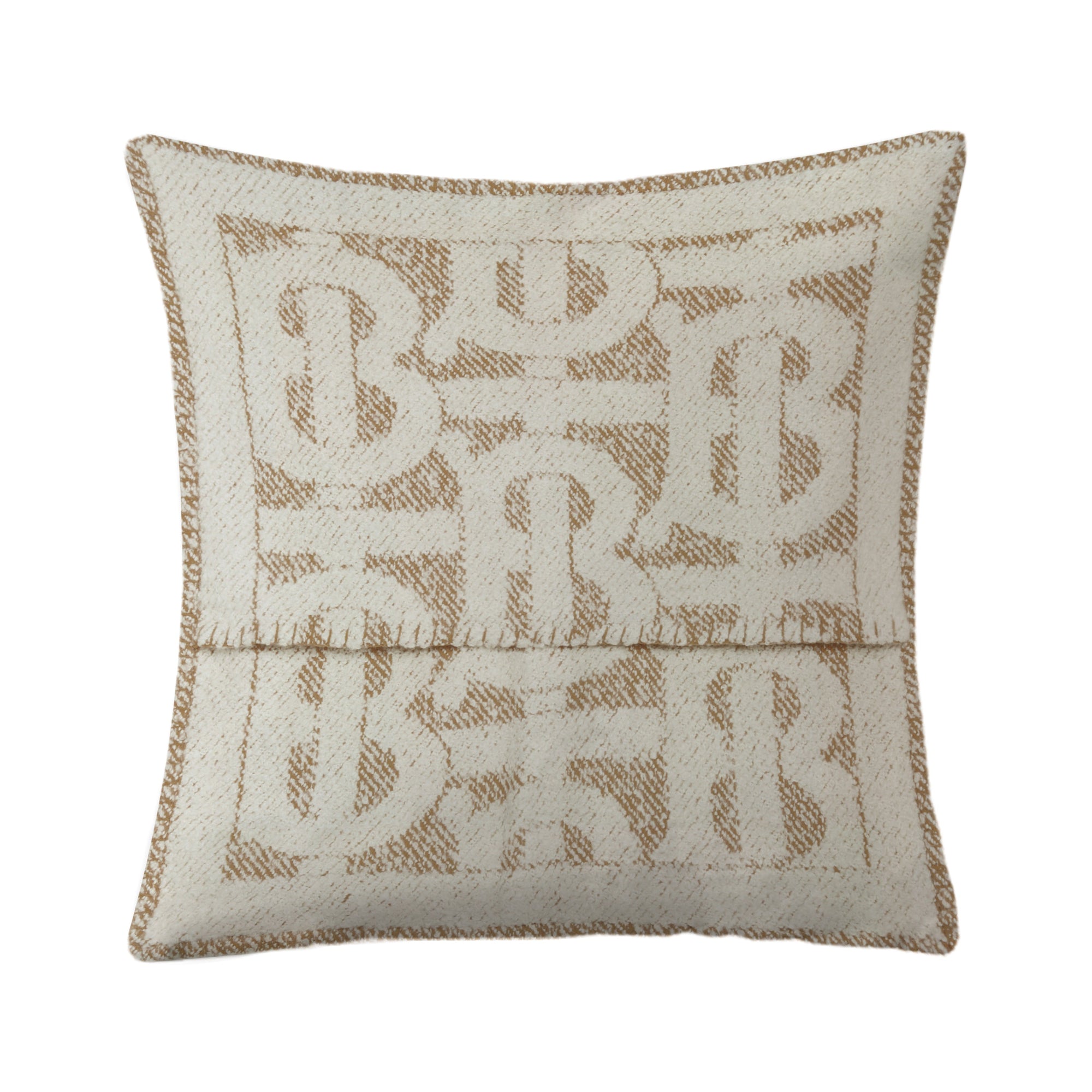 Housse de coussin texturé en cachemire - Archive Beige