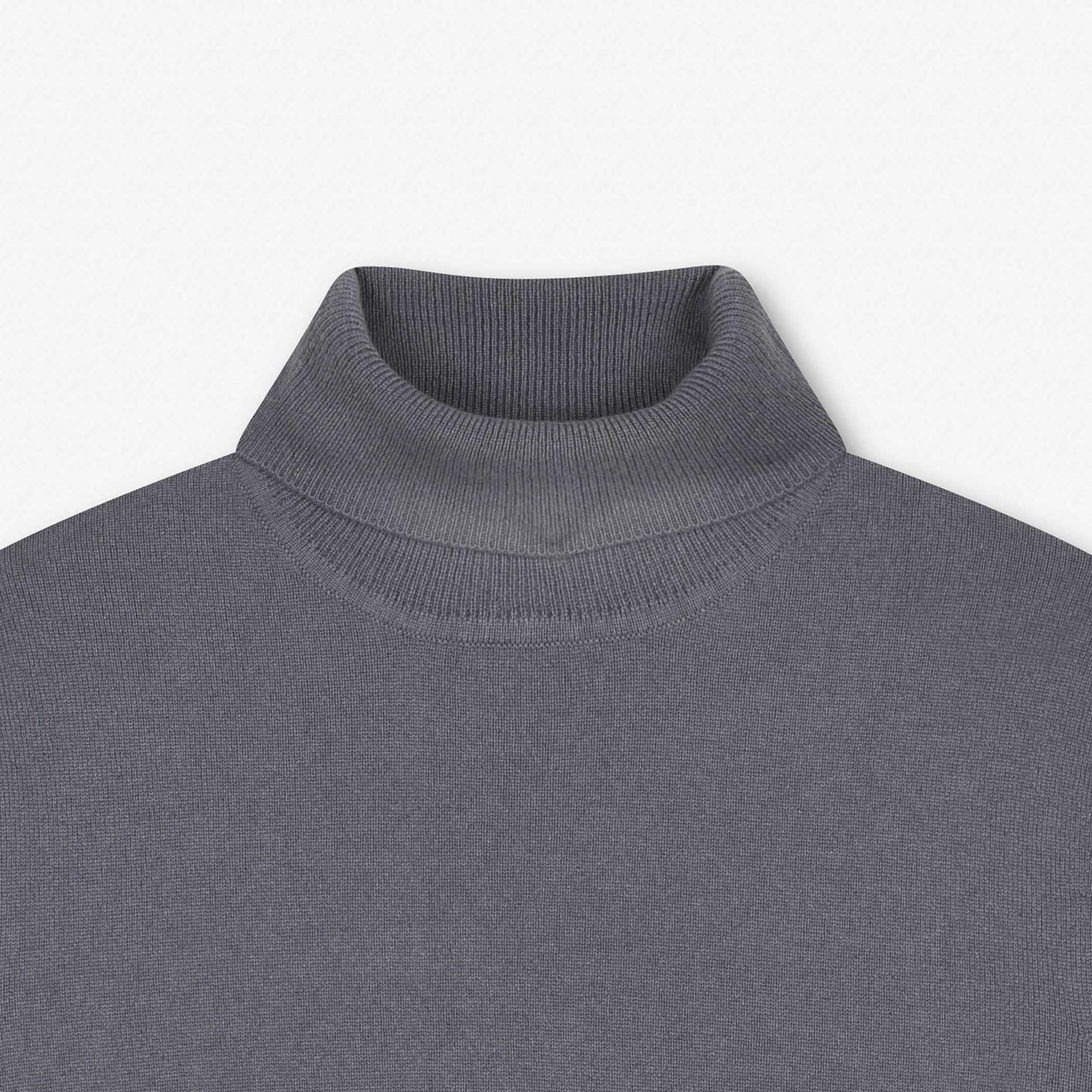 Pull à col roulé en cachemire - Blue-Gray
