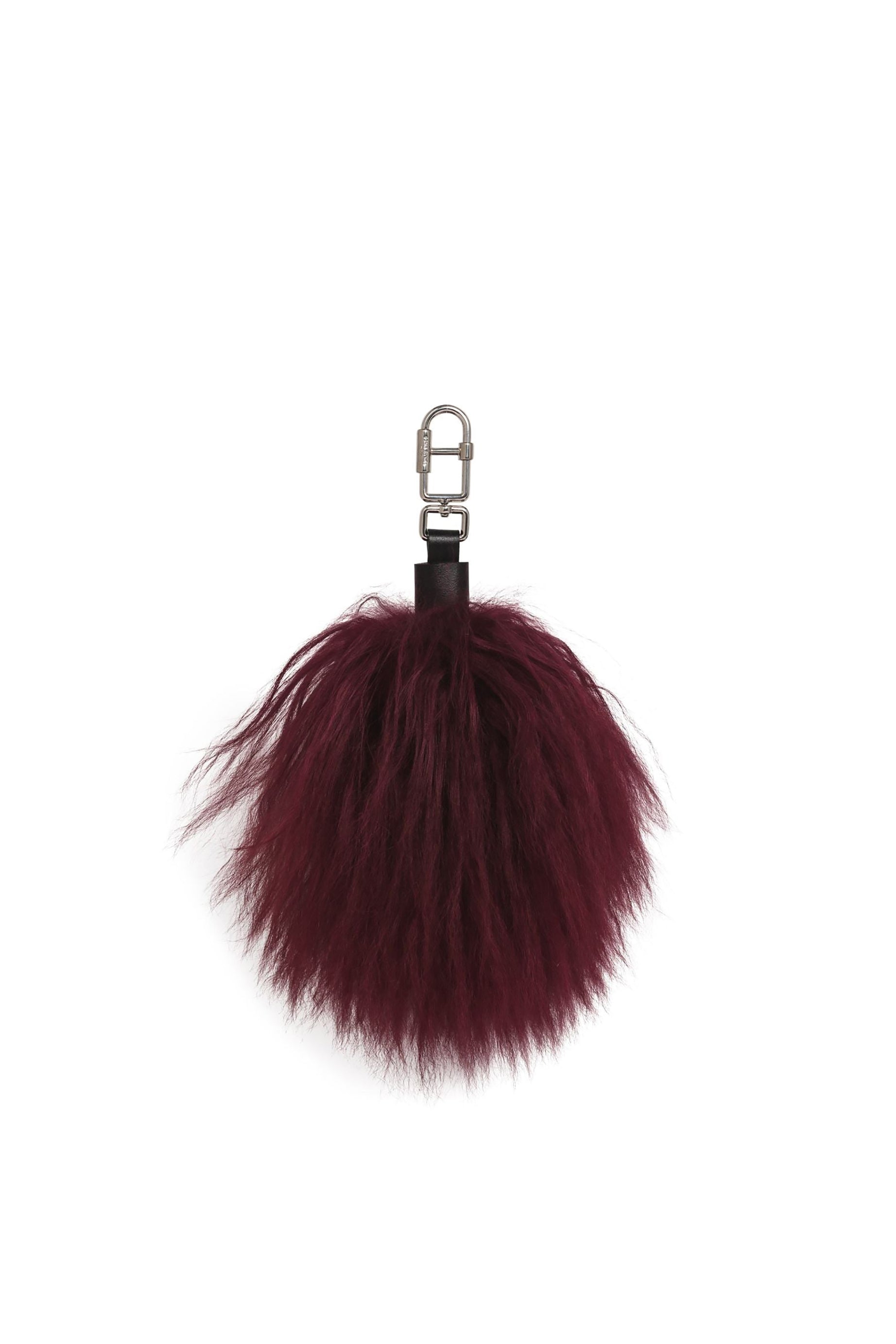 Porte clés Pompom en fourrure - Marron