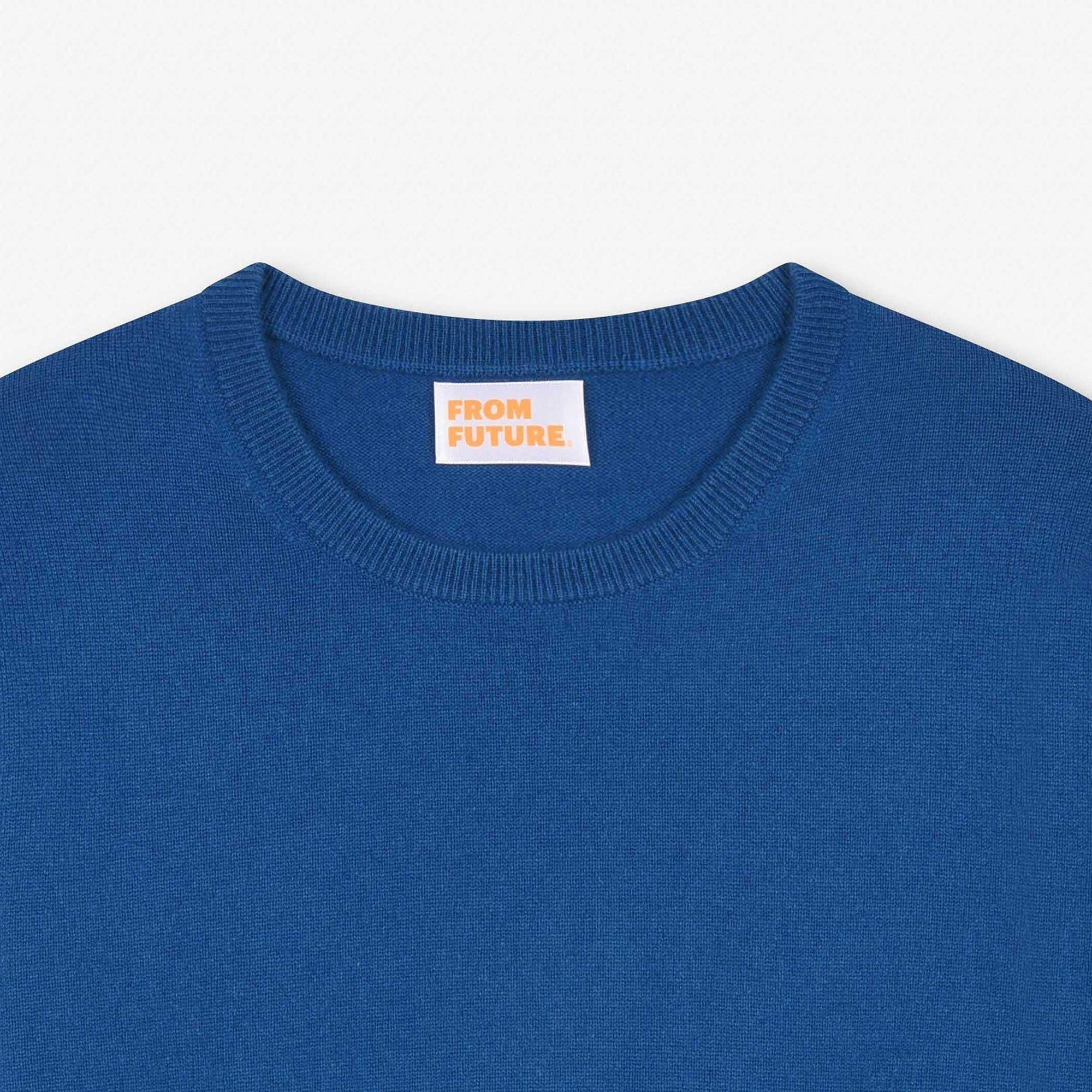 Pull léger à col rond en cachemire - English Blue