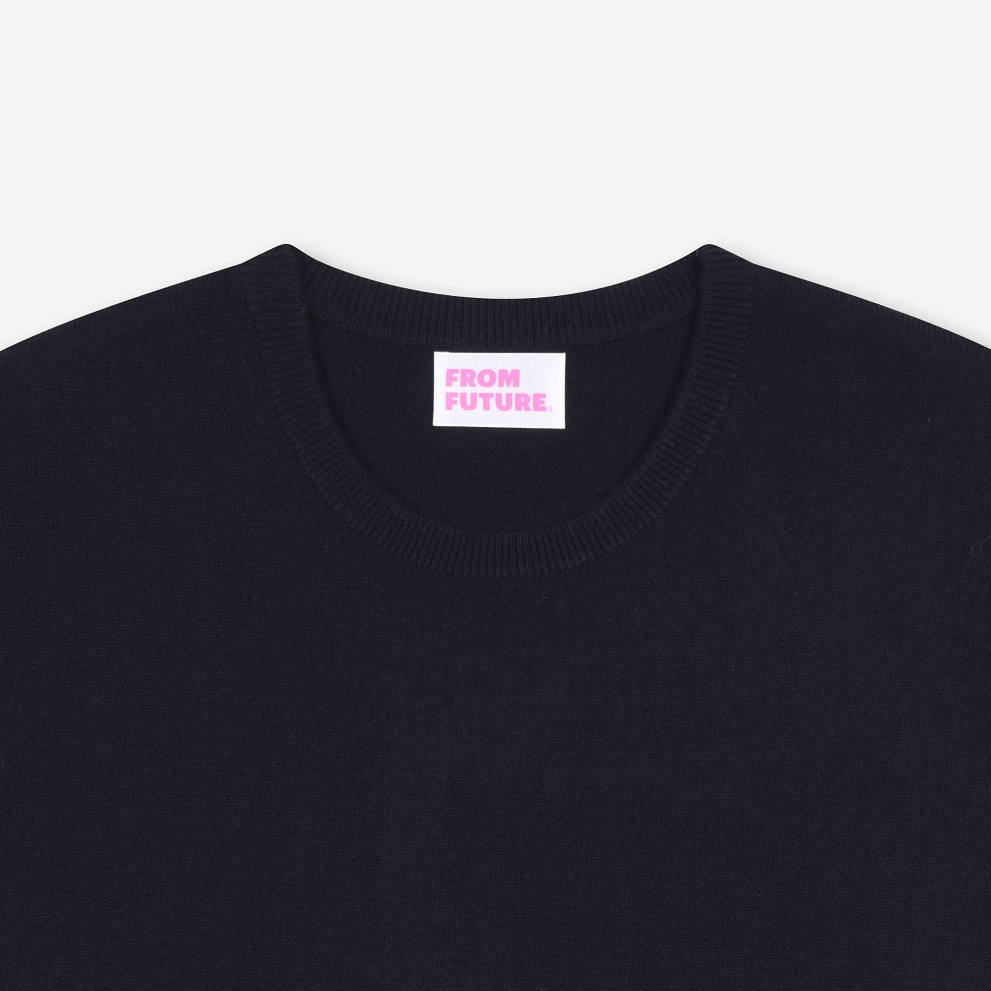 Pull léger à col rond en cachemire - Navy