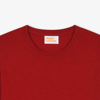 Pull léger à col rond en cachemire - Cherry Red