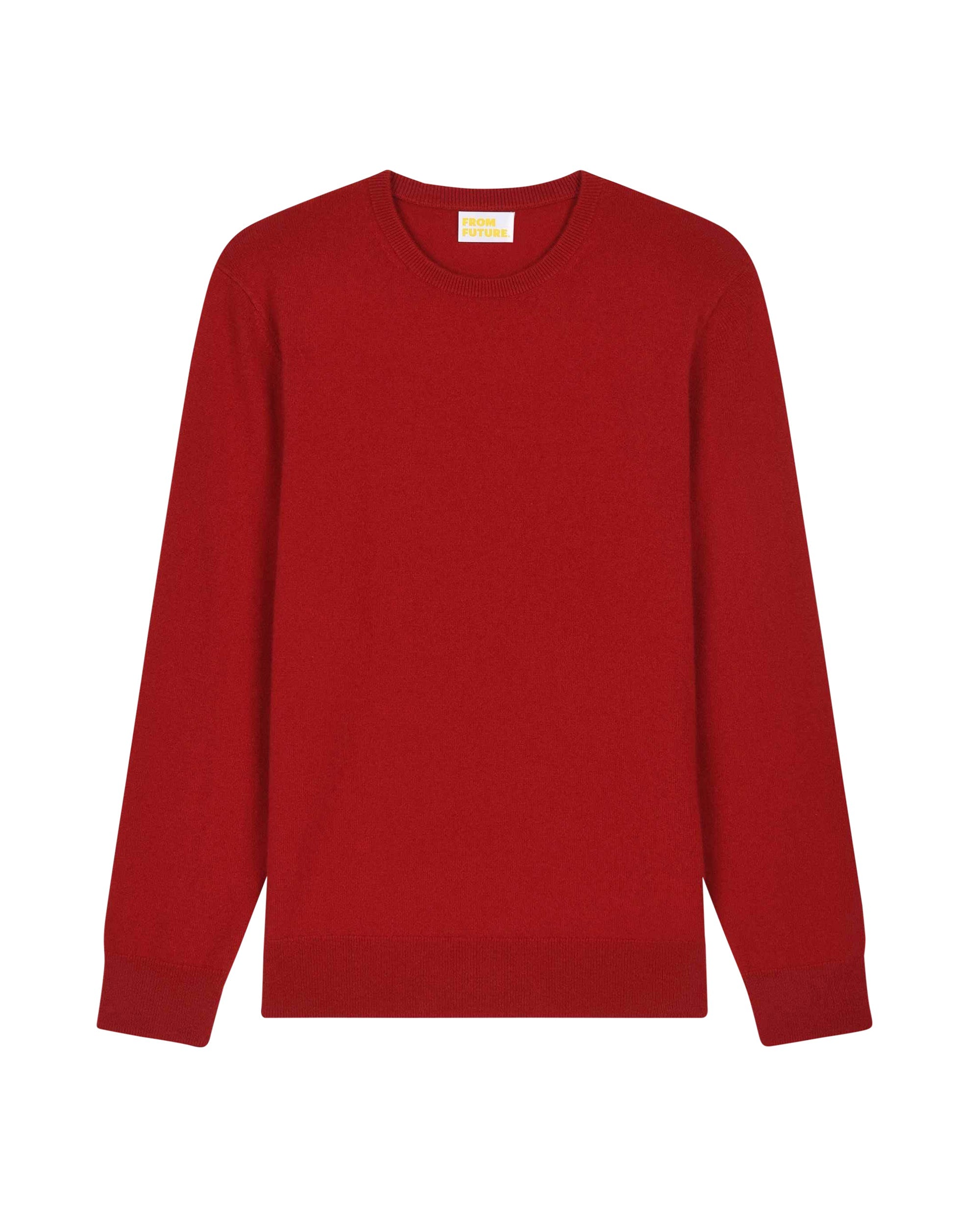 Pull léger à col rond en cachemire - Cherry Red