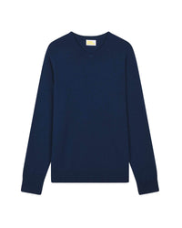 Pull à col V Baby en cachemire - Indigo-Blue