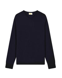 Pull à col V Baby en cachemire - Navy