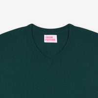 Pull à col V Baby en cachemire - English Green