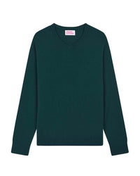 Pull à col V Baby en cachemire - English Green