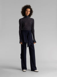 Pantalon noué en soie - Nuit Orageuse