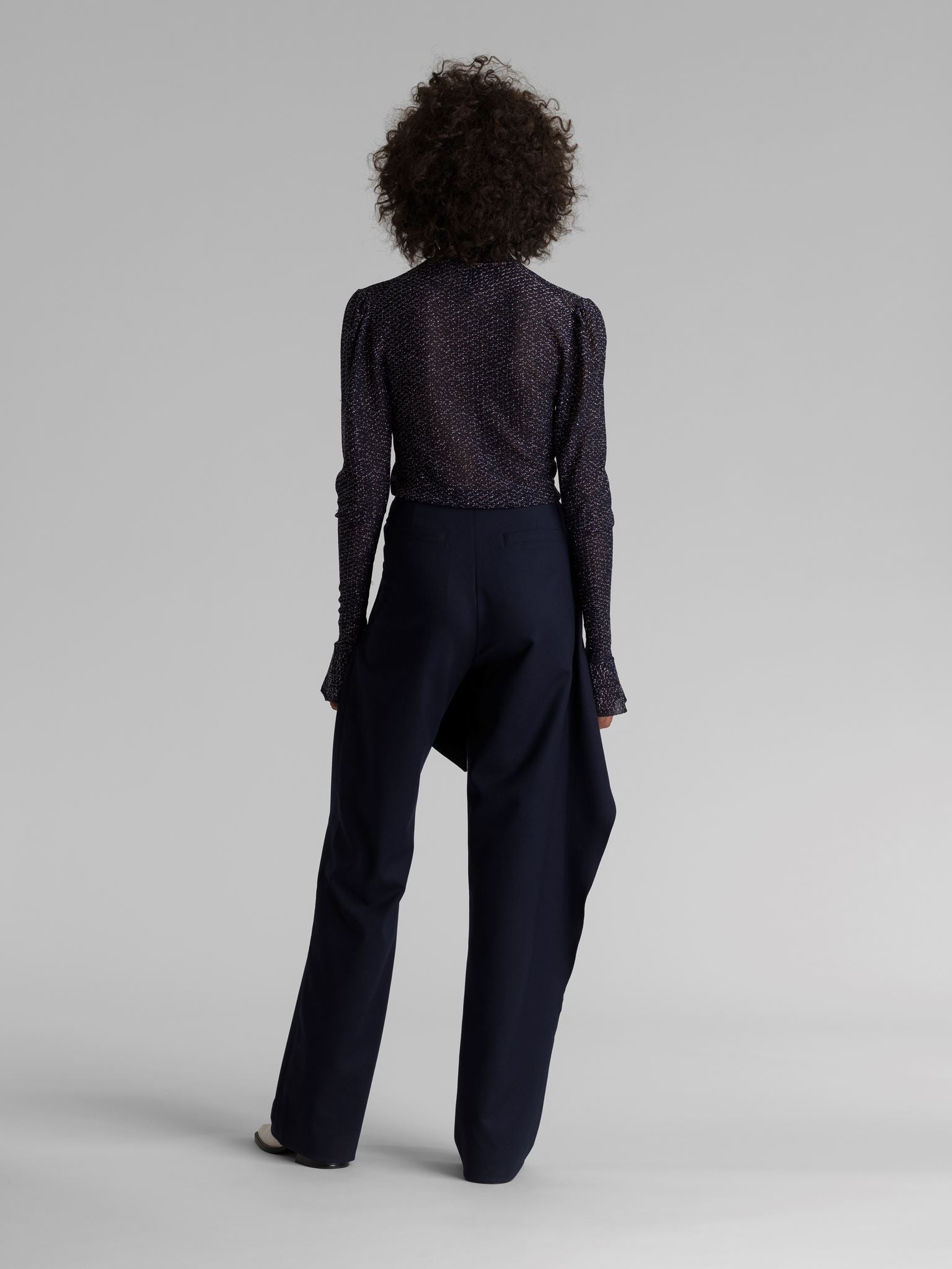 Pantalon noué en soie - Nuit Orageuse