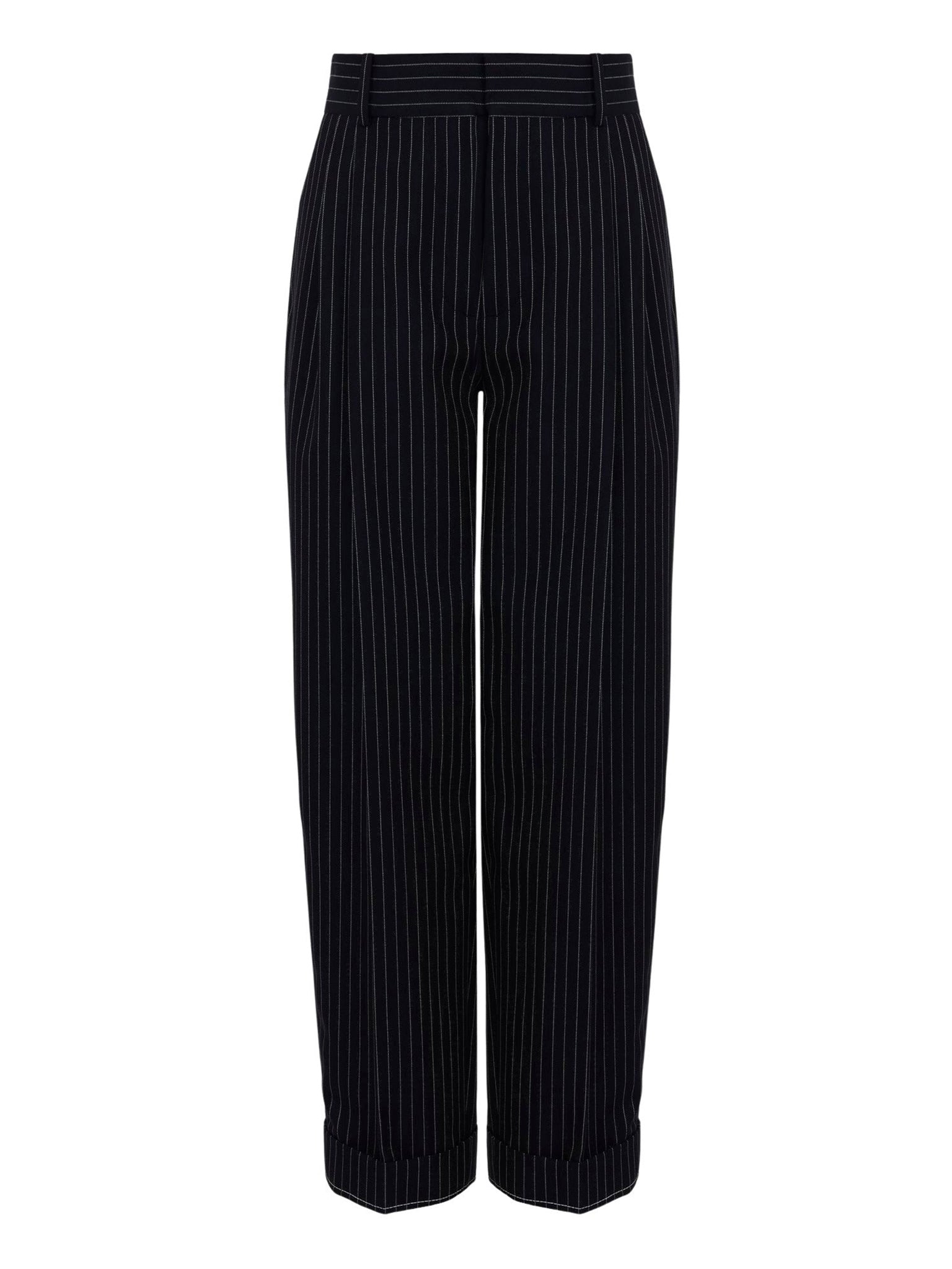 Pantalon carotte en laine - Ink Navy