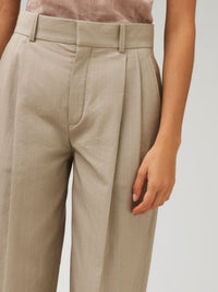 Pantalon carotte en laine - Eternal Grey