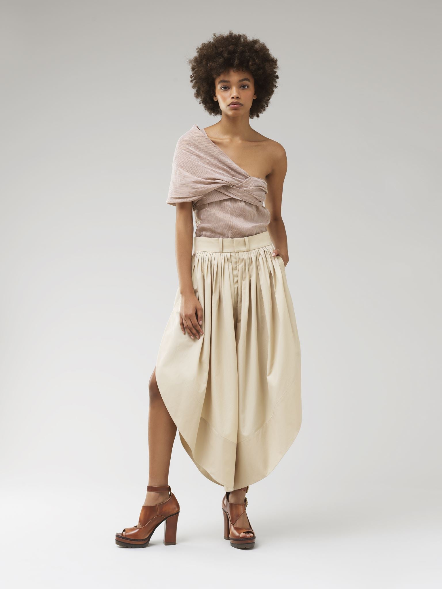 Pantalon tulipe - Soften Brown