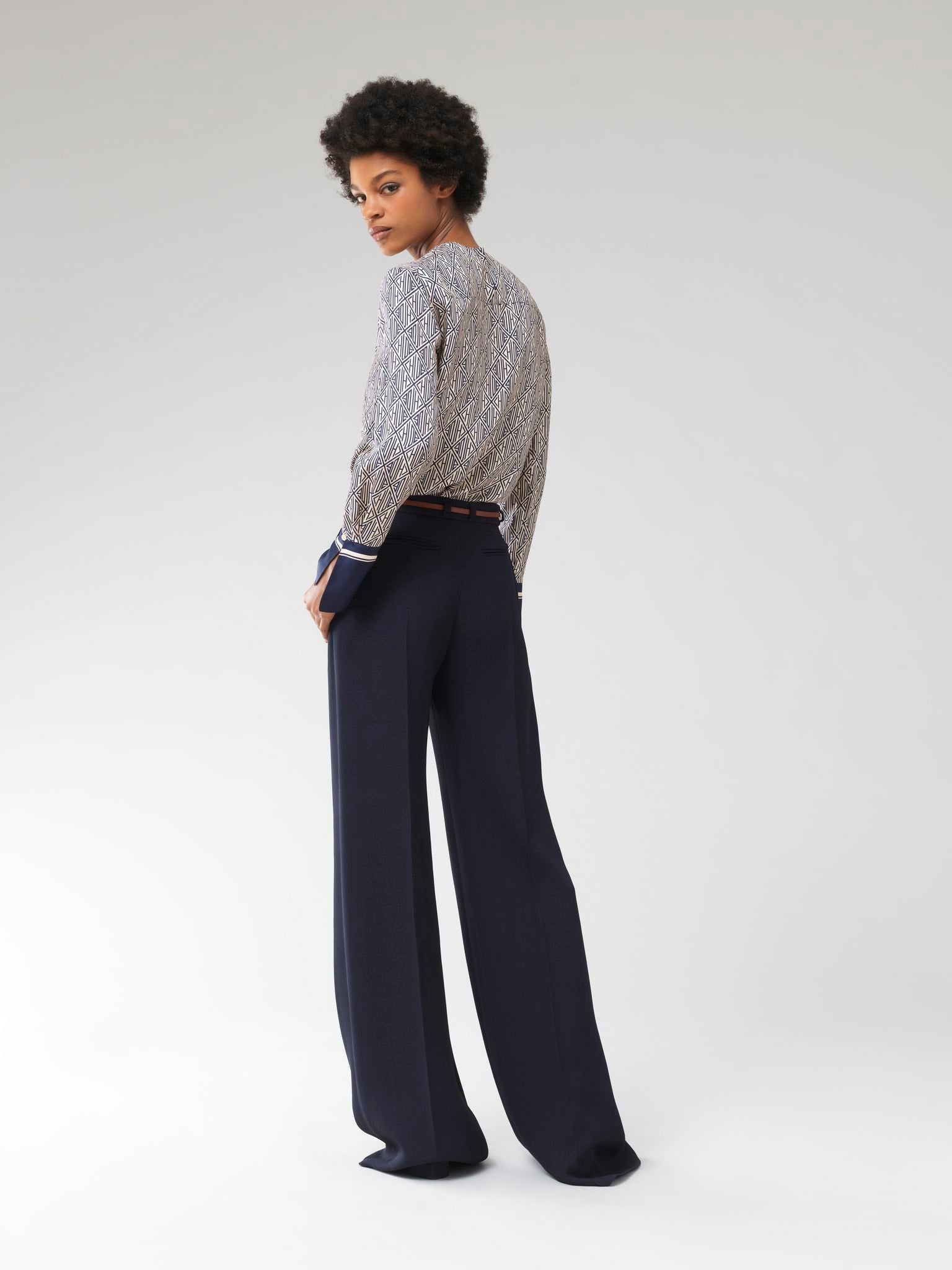 Pantalon évasé - Ink Navy
