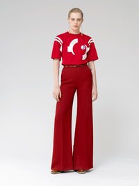 Pantalon évasé - Ocre Rouge