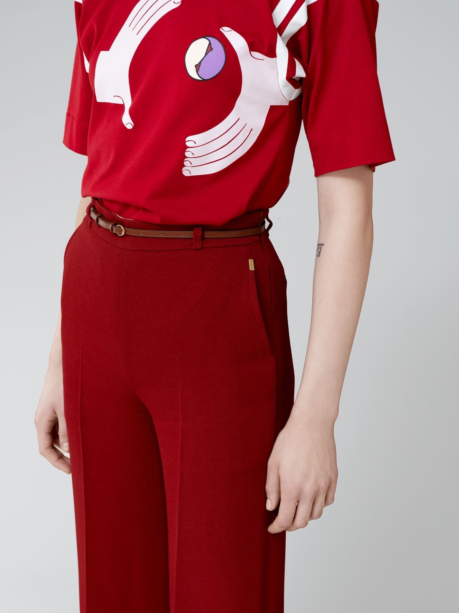 Pantalon évasé - Ocre Rouge