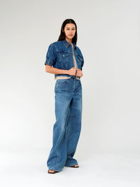 Pantalon large - Bleu Clair de Lune