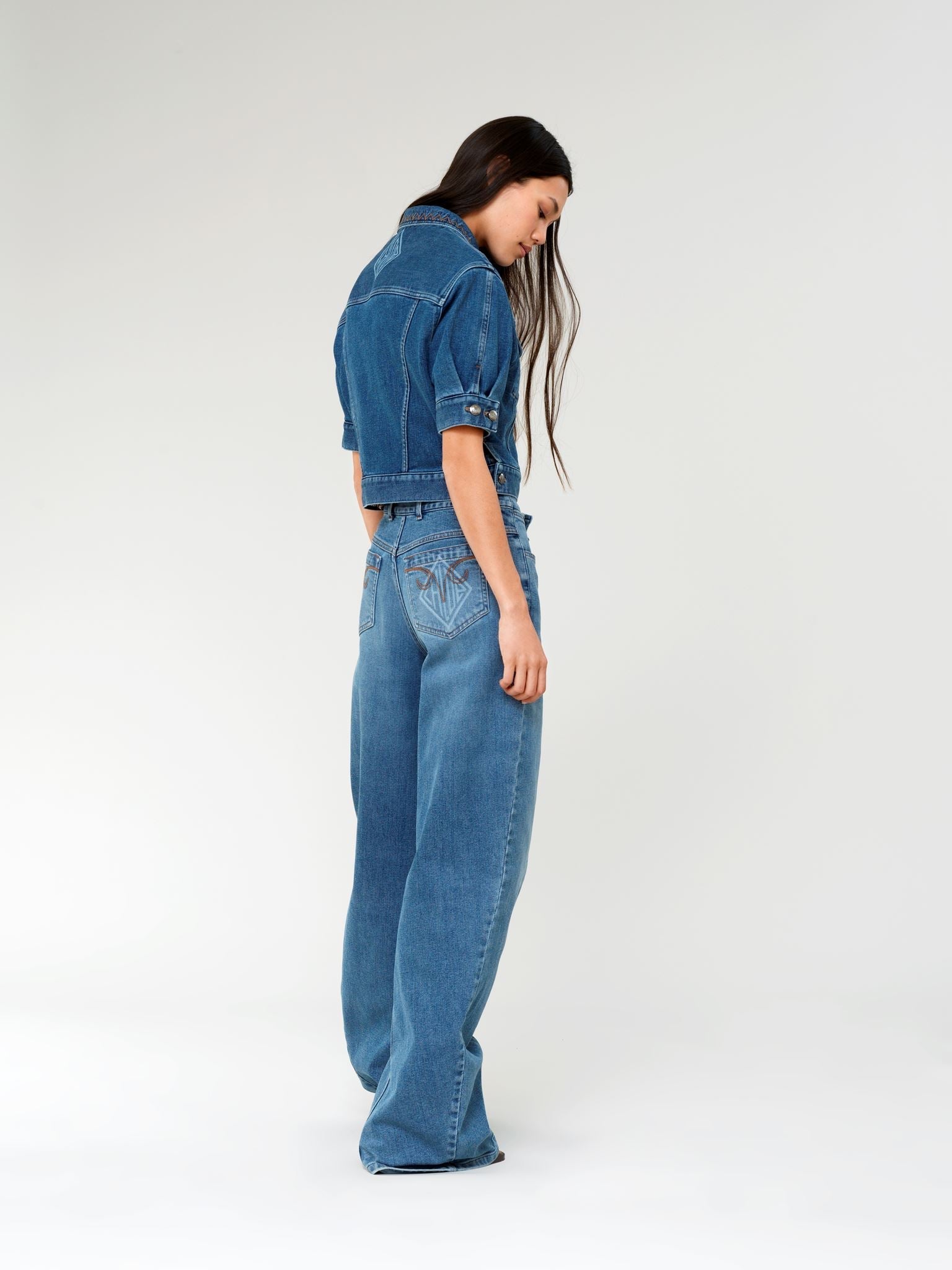 Pantalon large - Bleu Clair de Lune