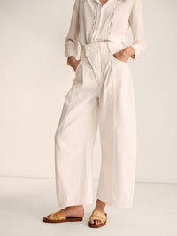 Pantalon large - Blanc
