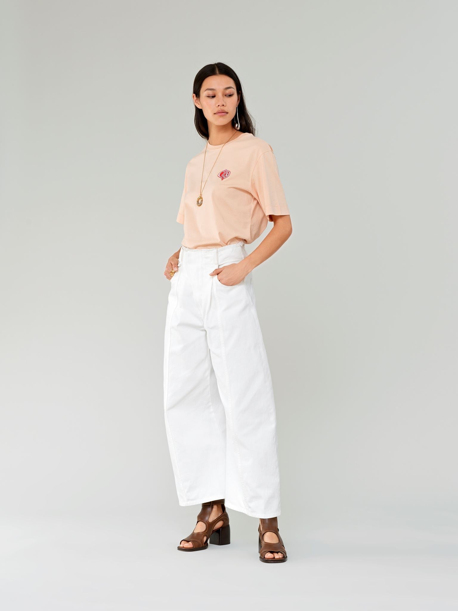 Pantalon large - Blanc
