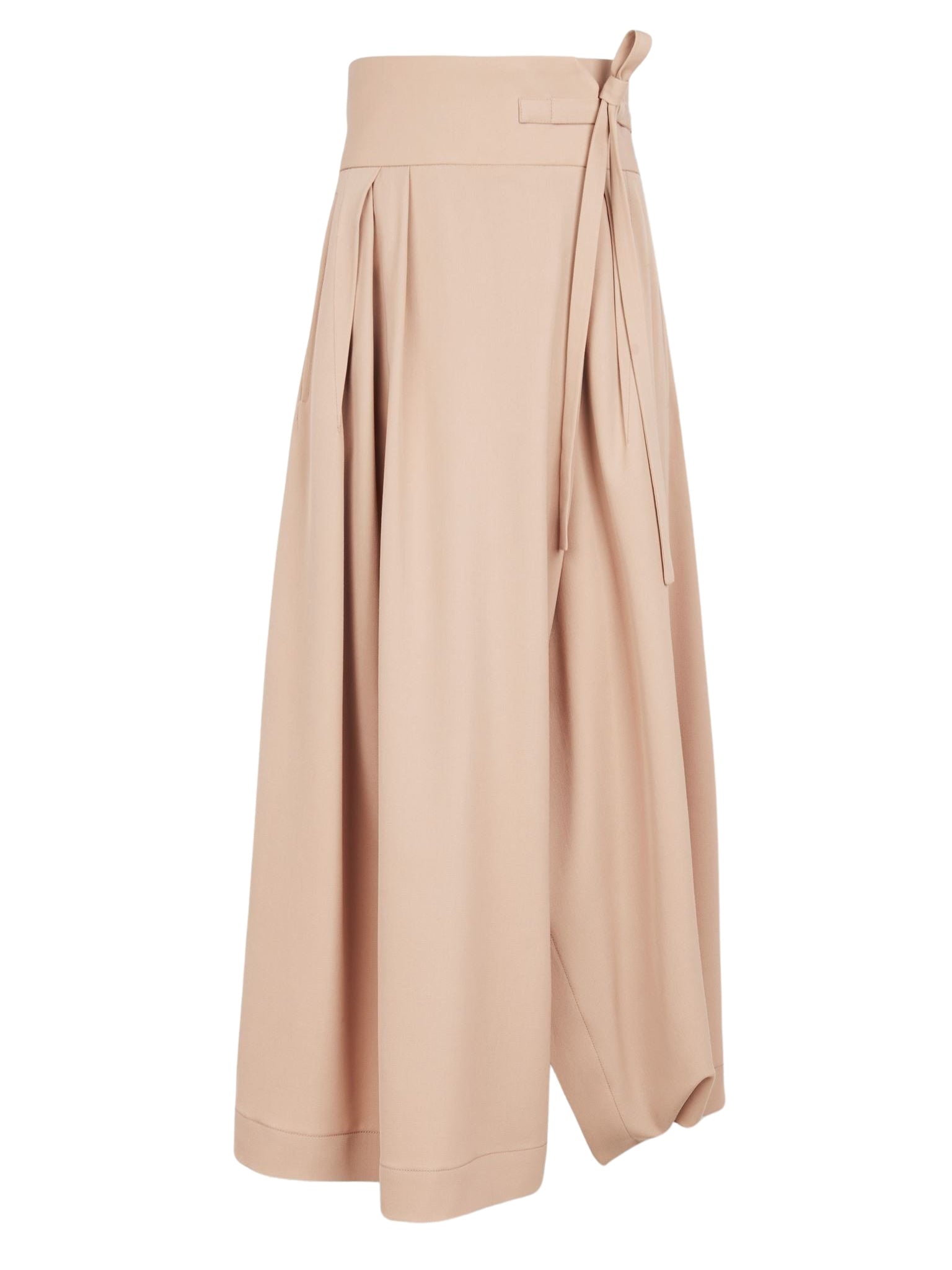 Pantalon sarouel court en laine - Soft Tan