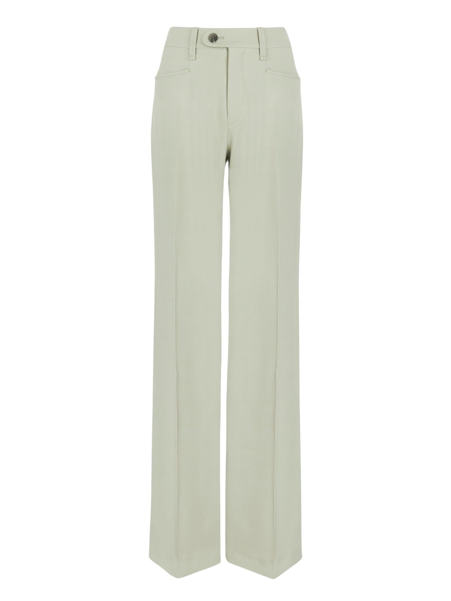 Pantalon évasé en laine grain de poudre légère - Limpid Green