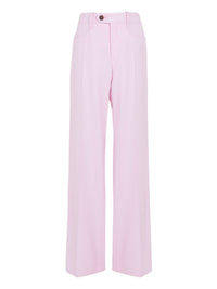 Pantalon évasé en laine grain de poudre légère - Sweet Lilac