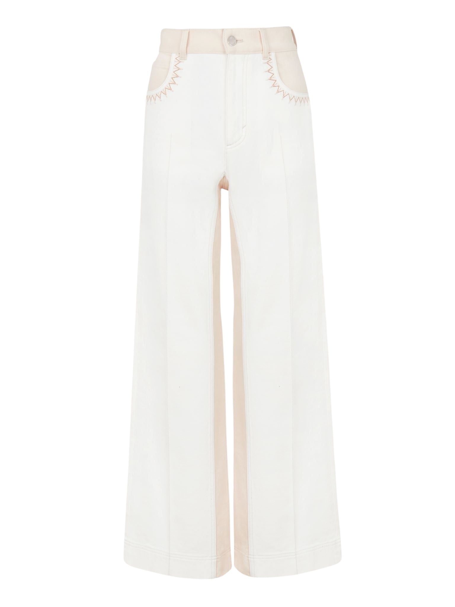 Pantalon large court - Iconic Milk