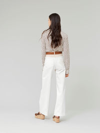 Pantalon large court - Iconic Milk