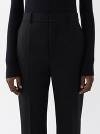 Pantalon fuselé en laine - Black