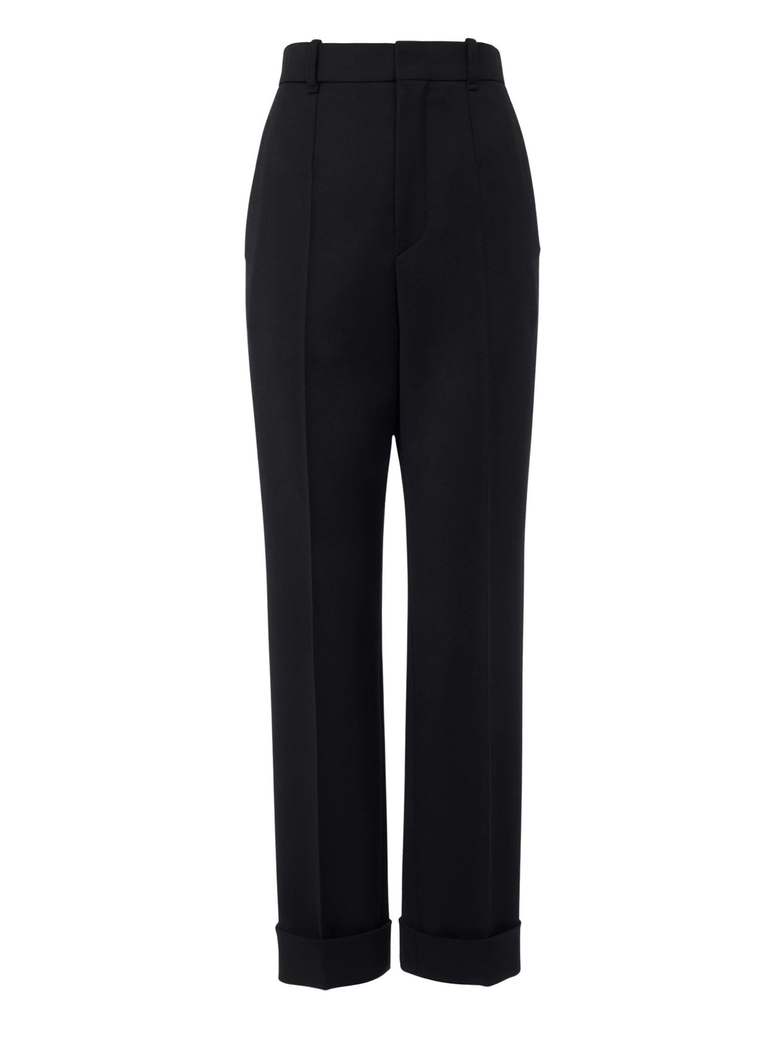 Pantalon fuselé en laine - Black
