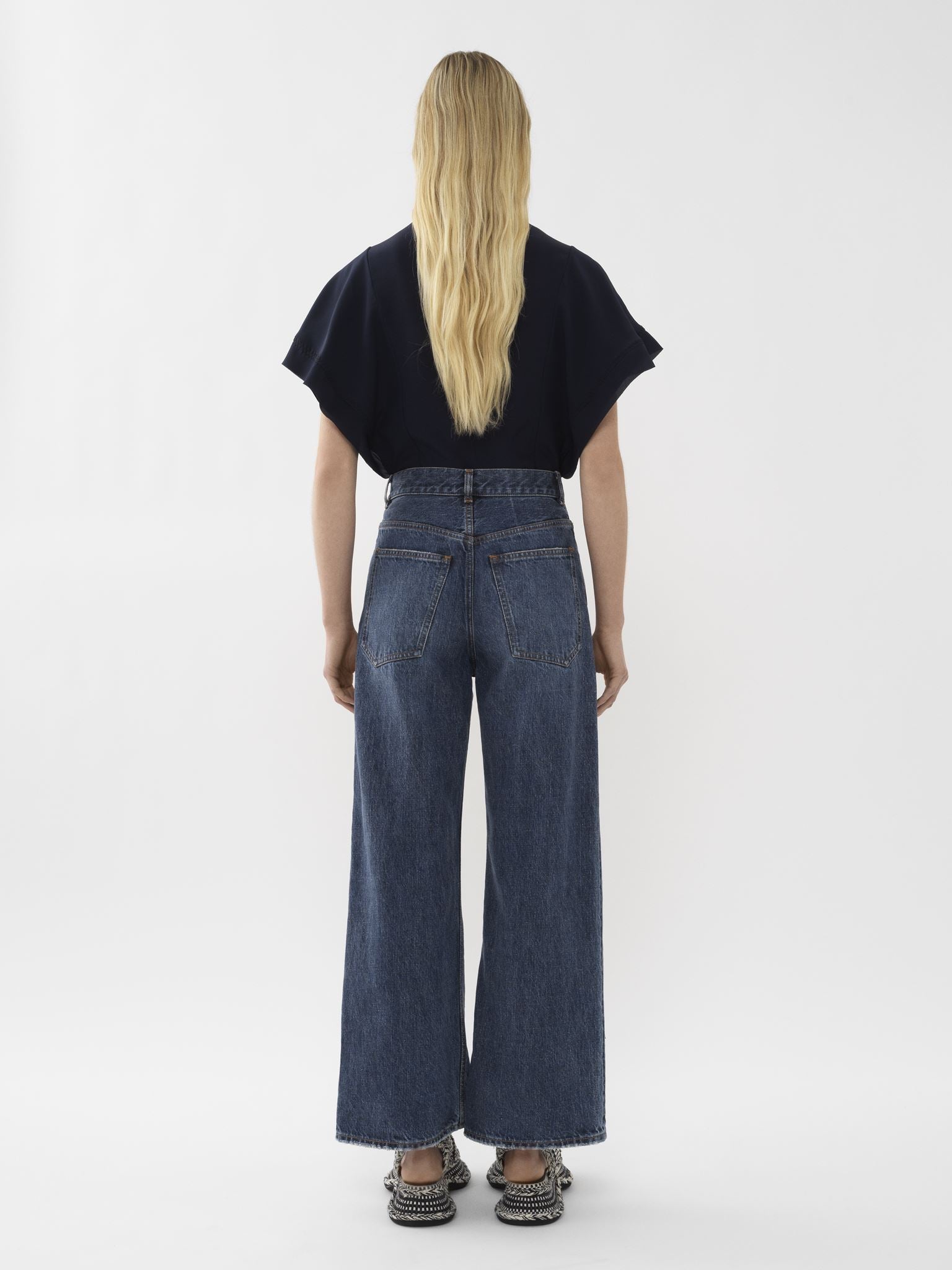 Pantalon court large Stromboli - Dusky Blue