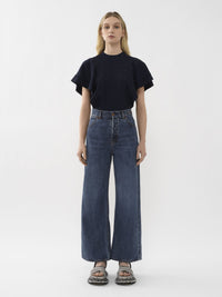 Pantalon court large Stromboli - Dusky Blue