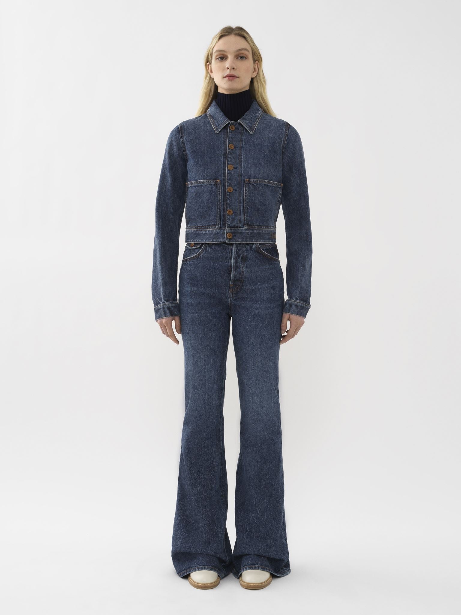 Pantalon cloche Merapi - Dusky Blue
