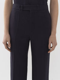 Pantalon de costume court en lin - Ink Navy