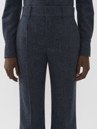 Pantalon évasé en laine - Dusky Blue
