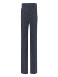 Pantalon évasé en laine - Dusky Blue