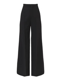 Pantalon évasé en soie - Noir