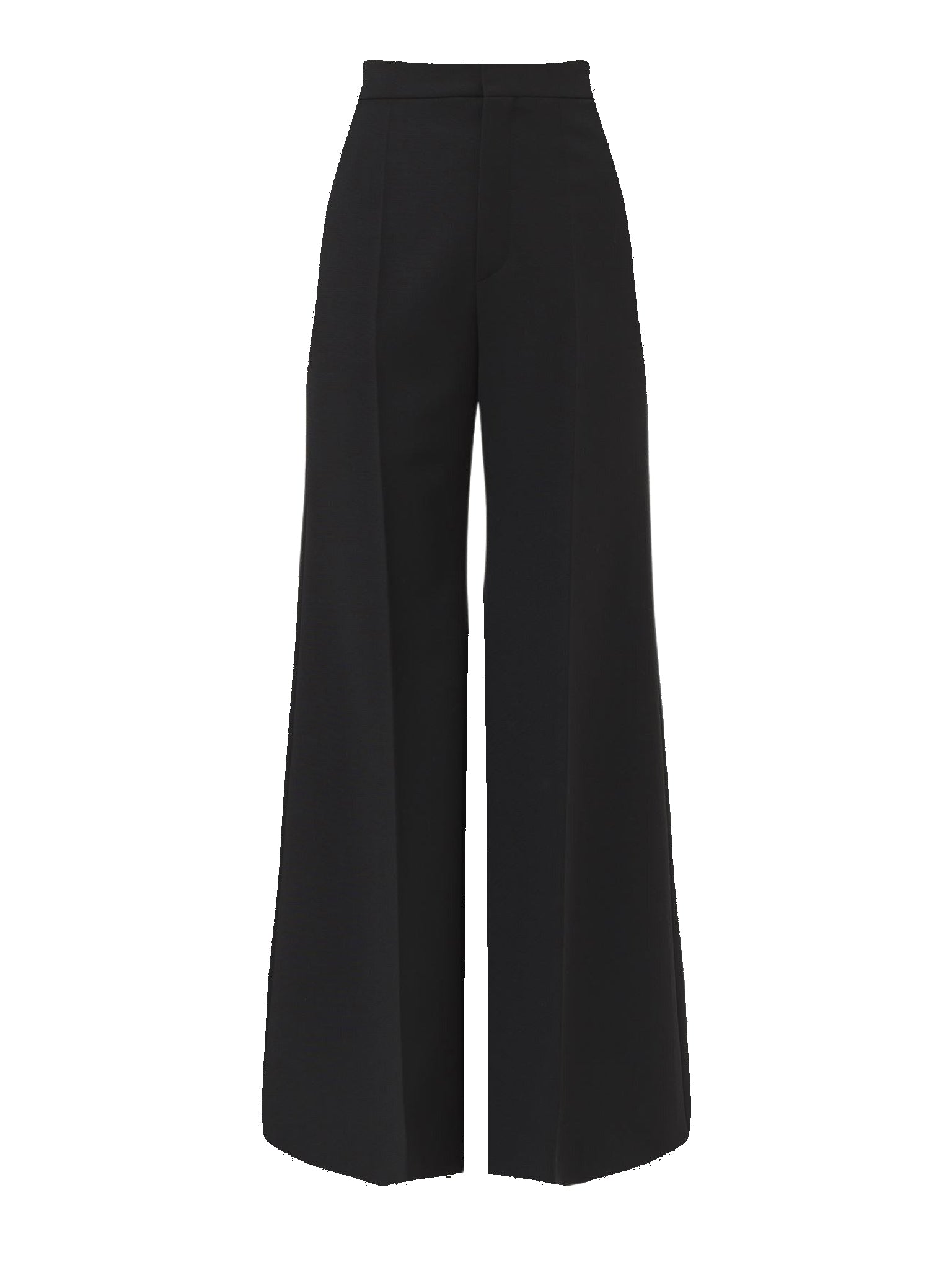 Pantalon évasé en soie - Noir