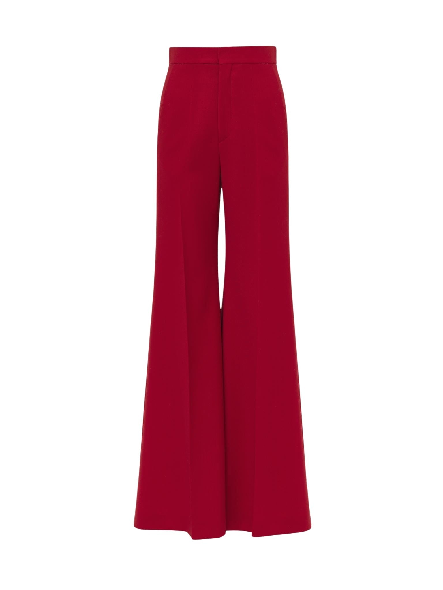 Pantalon évasé en soie - Coup de Coeur Rouge