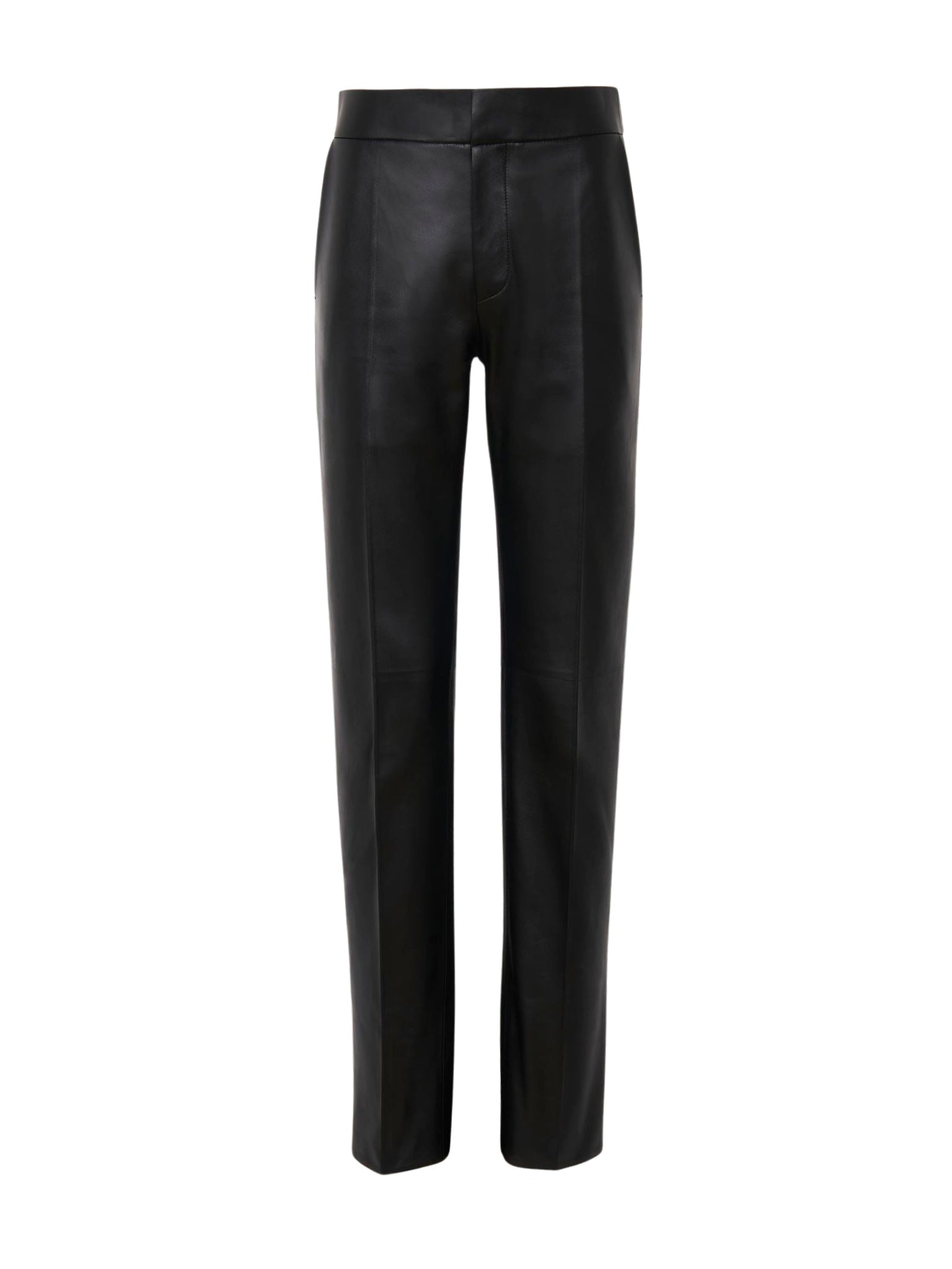 Pantalon cigarette en cuir - Noir