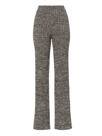 Pantalon évasé en cachemire - Black