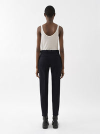 Pantalon cigarette en laine - Ink Navy