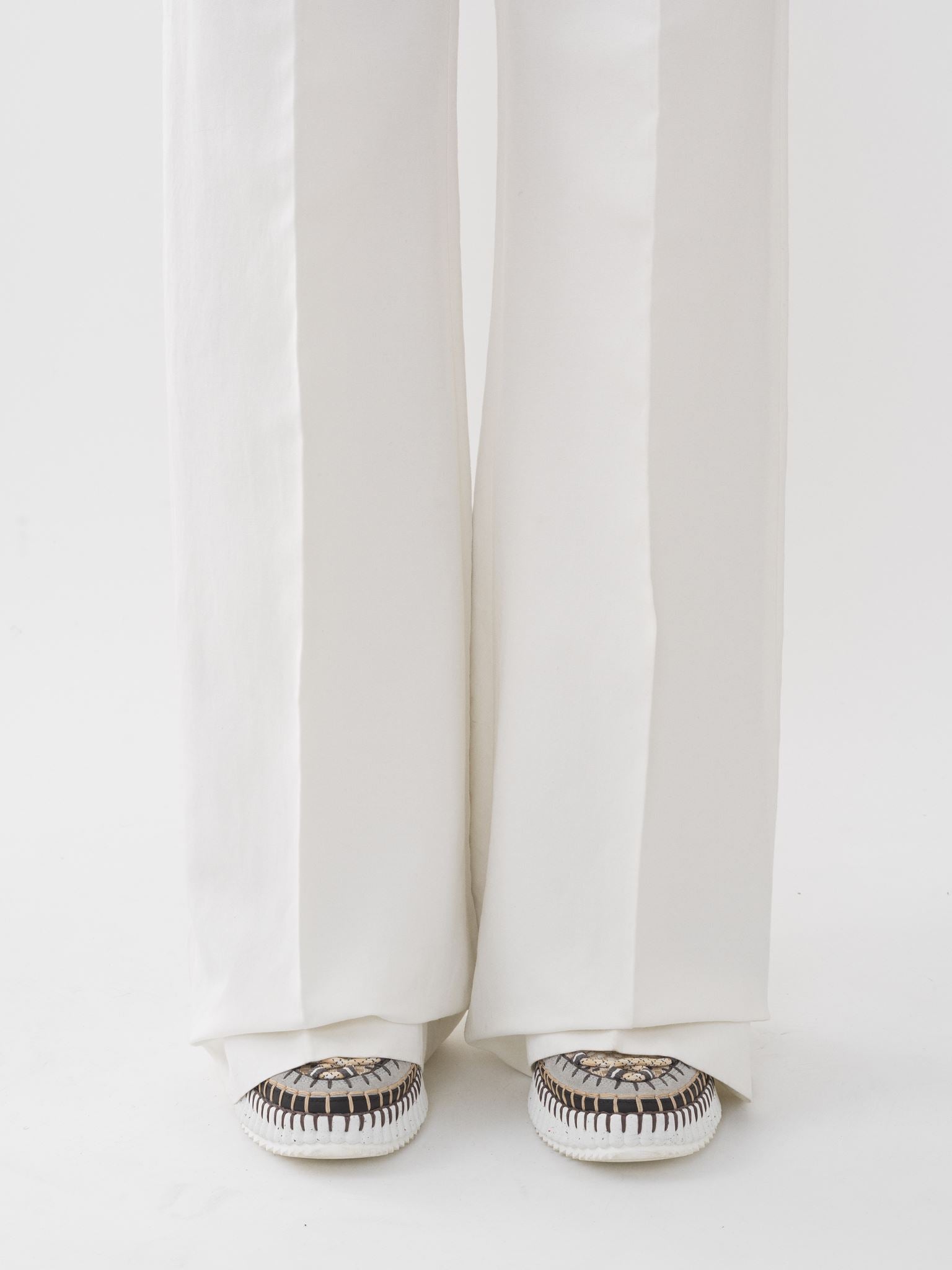 Pantalon tailleur large à taille haute - Iconic Milk