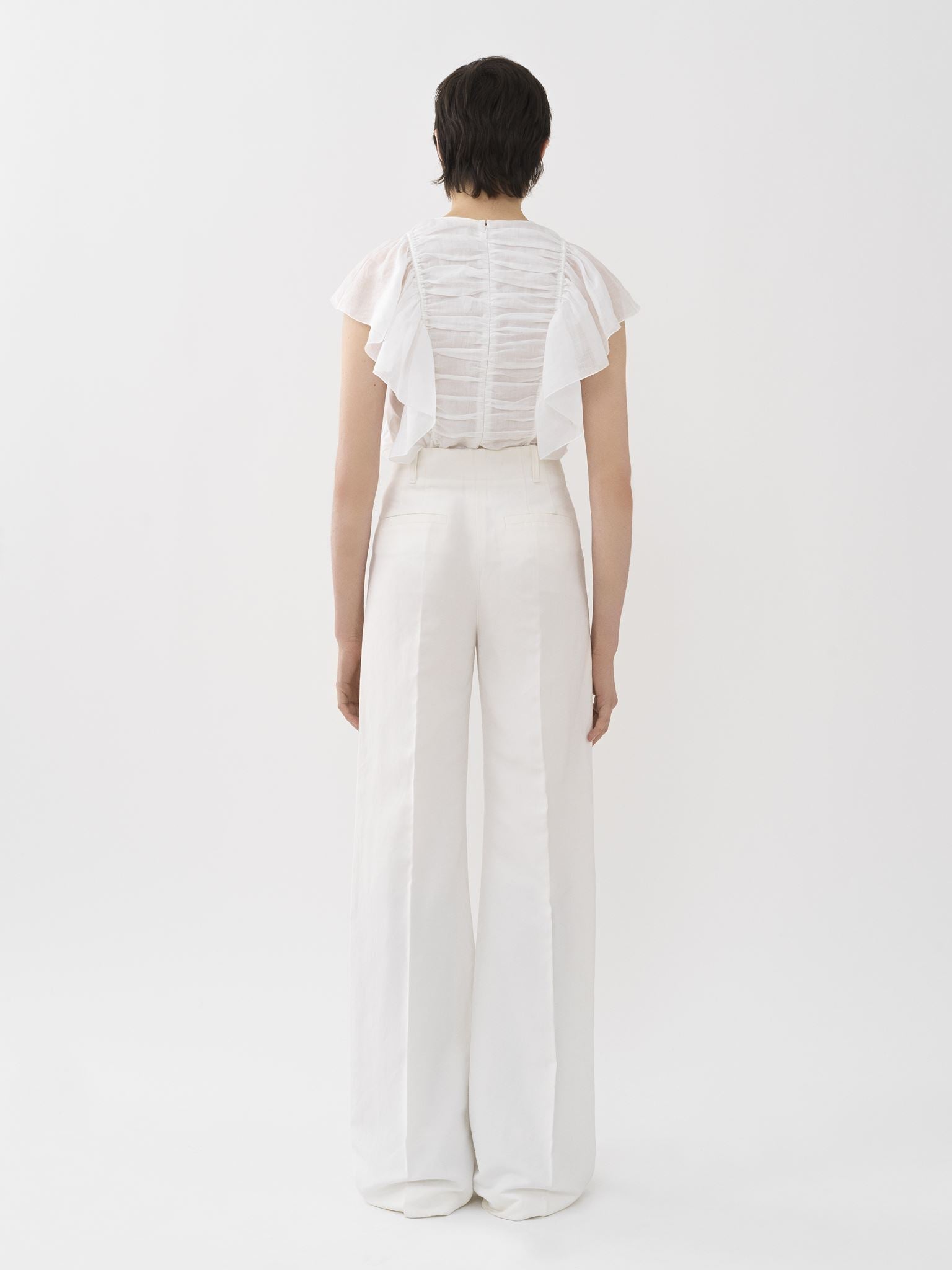 Pantalon tailleur large à taille haute - Iconic Milk