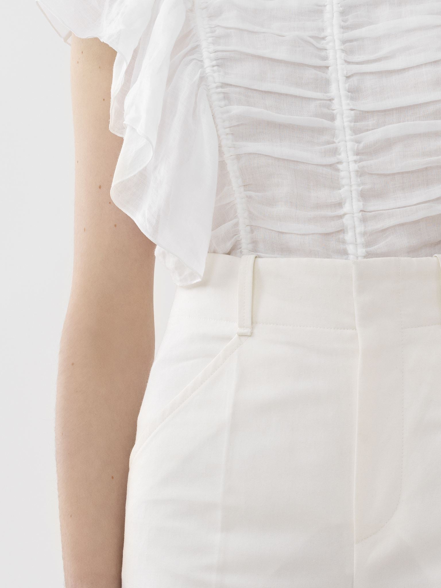 Pantalon tailleur large à taille haute - Iconic Milk