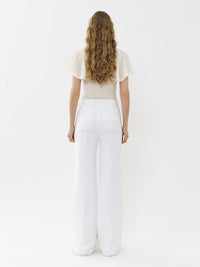 Pantalon de costume évasé - Blanc