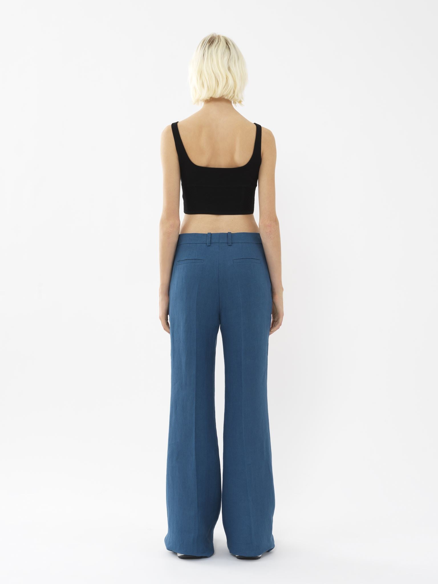 Pantalon de costume évasé - Bleu Opale